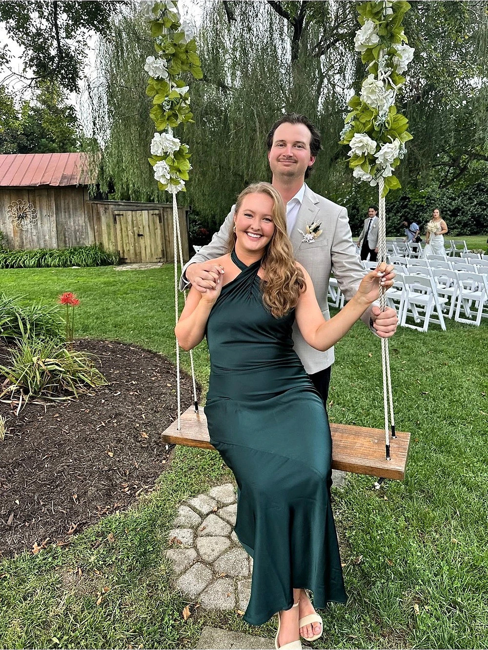 Show Me Your Mumu Jasmine Halter Maxi Dress in Green Size Medium